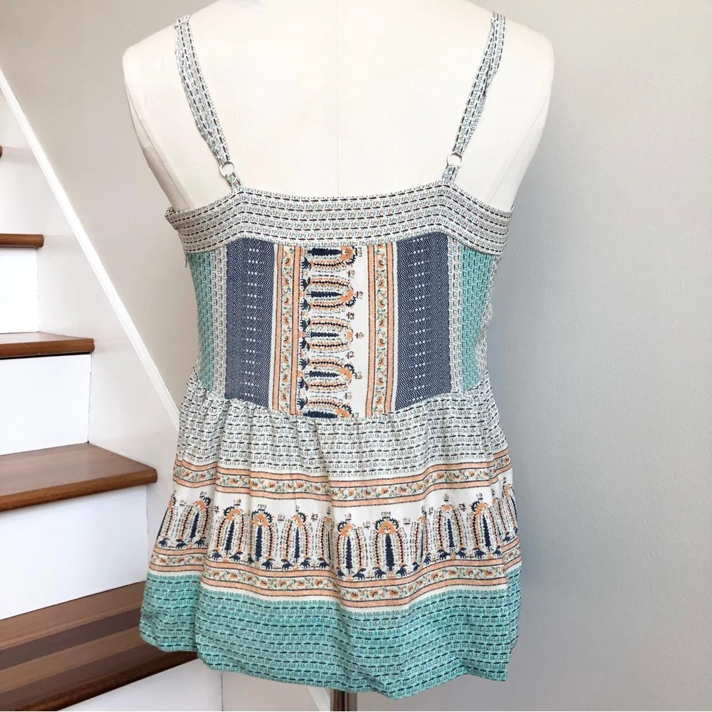 Vanessa Virginia Anthropologie Montara 100% Silk Peplum Blouse sz 0 - Picture 6 of 12